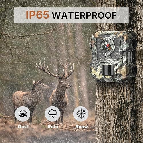 WOSODA Mini Trail Camera 4 Pack 30MP 1080P HD, Game Cam with SD Card, Waterproof Tiny Deer Camera Night Vision Motion Activated with Fast Trigger Time for Outdoor Wildlife Monitoring thumbnail 7