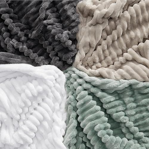 Bedsure GentleSoft King Throw Blanket for Couch - Cozy Soft Blankets for Women, Cute Small Fleece Throws for Girls, Bright White, 108x90 Inches thumbnail 7
