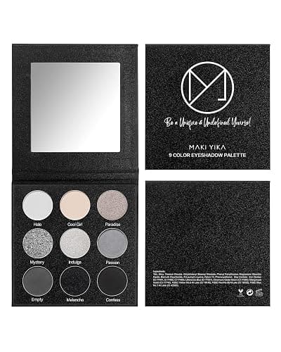 Black Grey Smokey Eyeshadow Palette Matte Black White Gray Silver Smoky Eye Shadow 9 Colors Eyeshadows Eye Makeup For Goth Look -9Black thumbnail 8