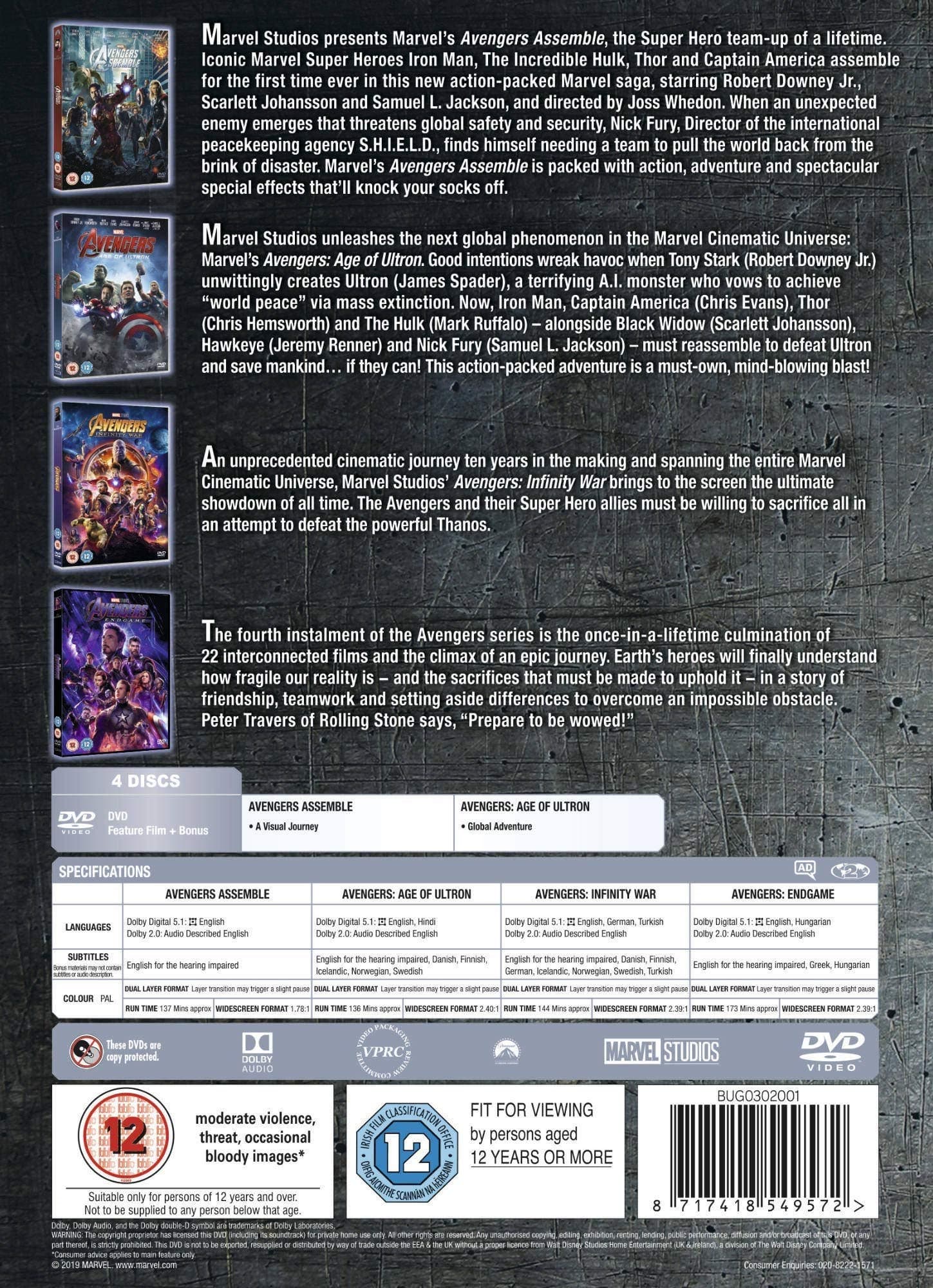Avengers 1-4 Boxset [Import] thumbnail 4