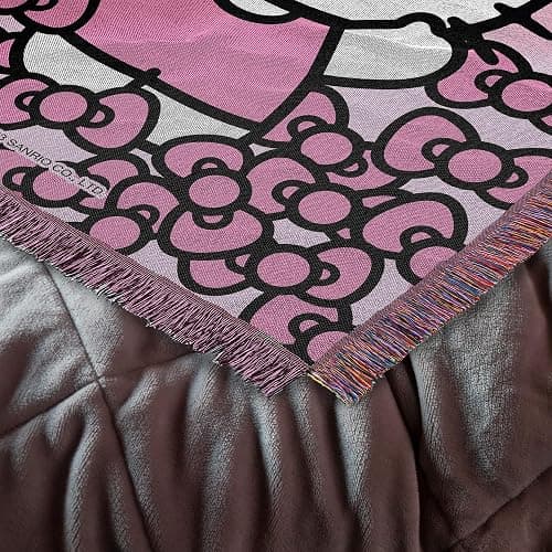 Northwest Hello Kitty Woven Jacquard Throw Blanket, 46" x 60", Perfect Polka Dots thumbnail 5