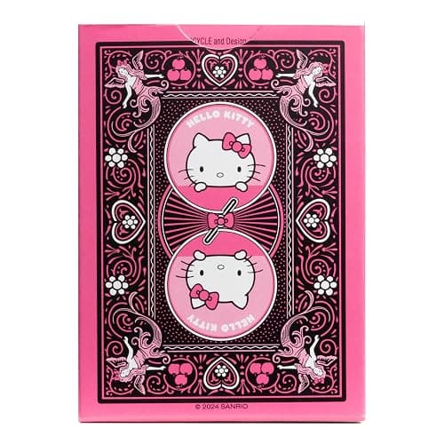 Bicycle Hello Kitty Playing Cards Bundle, Sanrio Black & Pink Hello Kitty and Kuromi Collectible Deck of Cards thumbnail 4