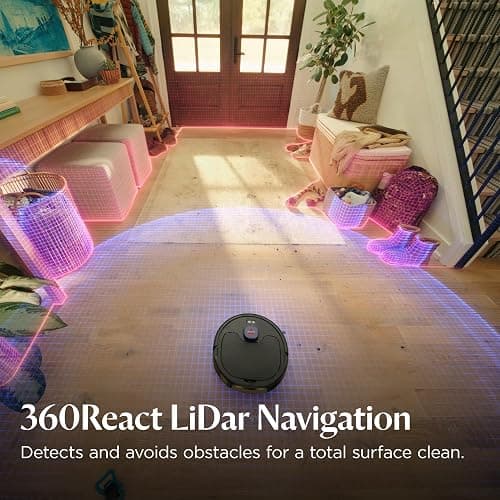 Bissell FlexClean FurForce Robot Vacuum & Mop with No Tangle Pet Brush Roll, LiDAR Navigation & Liftable Pad for Pet Hair Removal on Hard Floors & Rugs, 180min Runtime 60-Day Dust Collection, 4270L thumbnail 5