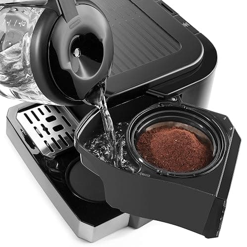 De'Longhi All-in-One Combination Coffee Maker & Espresso Machine + Advanced Adjustable Milk Frother for Cappuccino & Latte + Glass Coffee Pot 10-Cup, COM532M black thumbnail 5