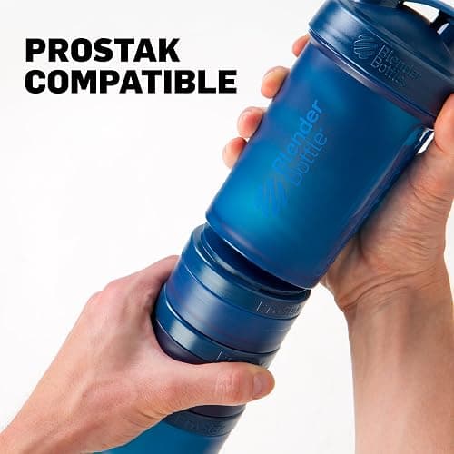 BlenderBottle ProStak Twist n' Lock Storage Jars Expansion 2-Pak with Pill Tray, All Black thumbnail 4