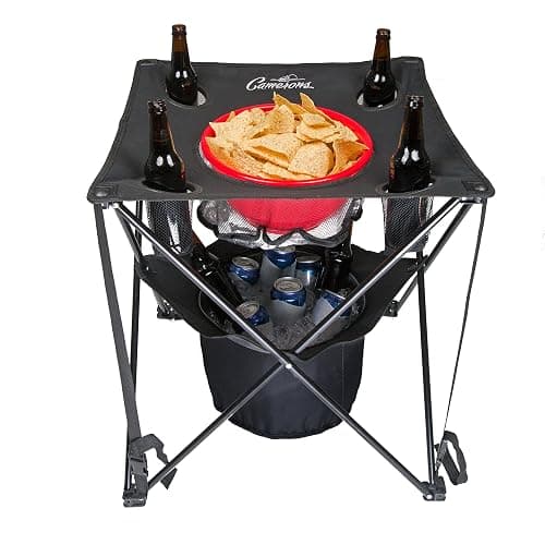 Camerons All-in-One Tailgating Table - Portable Folding Camping Table with Insulated Cooler, Food Basket, Cup Holders & Travel Bag - Collapsible Picnic Table for Outdoor BBQs, Beach & Camp Trips thumbnail 3