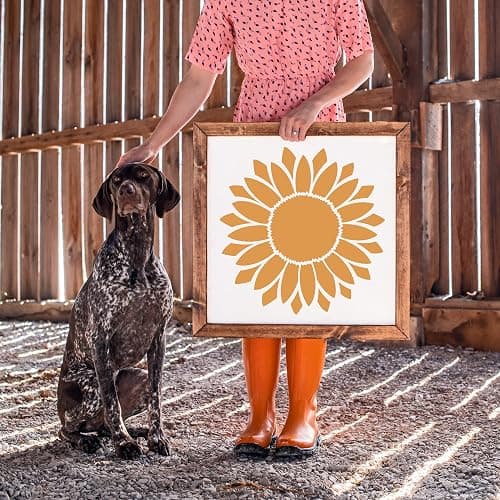 Sunflower Stencil - Sunflower Nature Stencil for Painting, Small thumbnail 6