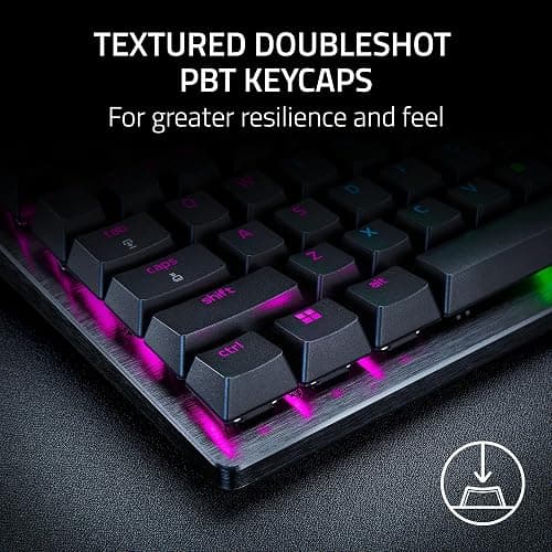 Razer Huntsman V3 Pro Esports Gaming Keyboard: Analog Optical Switches - Razer Snap Tap - Rapid Trigger - Adjustable Actuation - Media Keys & Dial - Doubleshot PBT Keycaps - Wrist Rest - Black thumbnail 7