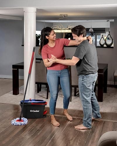 O-Cedar RinseClean Spin Mop & Bucket System + 1 Extra Mop Head | Clean with Clean Water | Removes 99% of Bacteria thumbnail 17