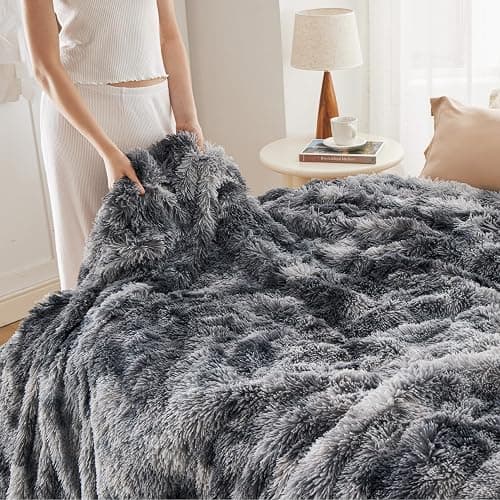 Bedsure GentleSoft Fluffy Fuzzy Faux Fur Throw Blanket for Couch, Soft Sherpa Fleece Cozy Gifts for Women, Plush Bed Blanket Christmas Room Decor for Men, Thick Warm Minky Teen Gifts Winter Bedding thumbnail 7