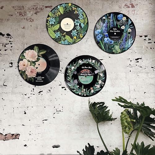 Hippie Decor, Posters for Room Aesthetic - Botanical Wall Art, Record Decor, 4 Pcs 12" thumbnail 7
