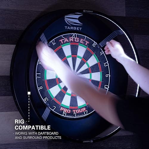 Target Darts Corona Vision Dartboard Lighting System, Black Frame | White LED Dart Board Surround Ring Light | Available with Pro Tour Dartboards Surround & Championship Dartboard, or Oche Dart Mat thumbnail 5