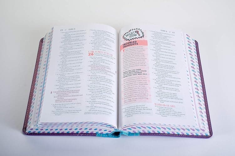 Tyndale NLT Girls Life Application Study Bible, TuTone (LeatherLike, Purple/Teal), NLT Bible with Over 800 Notes and Features, Foundations for Your Faith Sections thumbnail 4