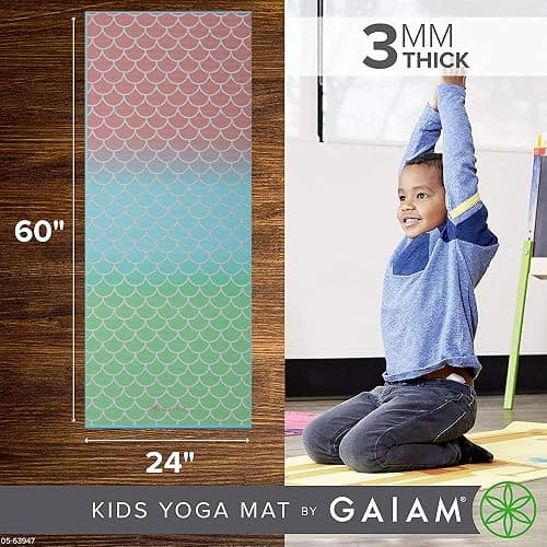Gaiam Kids Yoga Mat Exercise Mat, Yoga for Kids with Fun Prints - Playtime for Babies, Active & Calm Toddlers and Young Children (60" L x 24" W x 3mm Thick) thumbnail 3