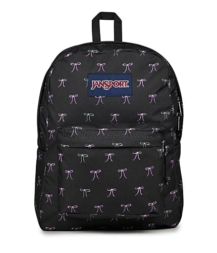 JanSport SuperBreak One Backpack - Durable, Lightweight Bookbag with 1 Main Compartment, Front Utility Pocket with Built-in Organizer - Premium Backpack, Bad Bows - Image 1