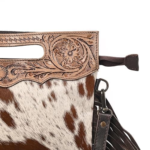 Merbaa Women Natural Cowhide Leather Crossbody Sling Bag With Adjustable Detachable Strap | Shoulder Bag | Handbag thumbnail 3