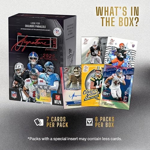 2025 Topps NFL Signature Class Football - Factory Sealed - Value Box thumbnail 9