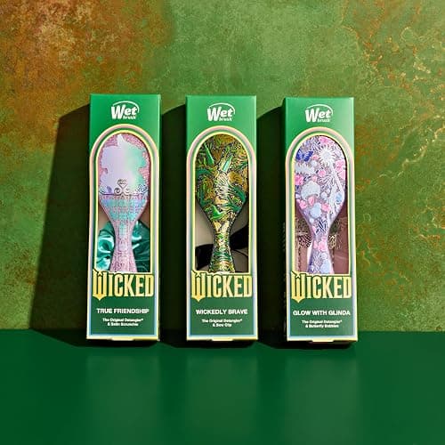 Wet Brush Original Detangler Friendship Kit (Wicked For Good) – Holiday Gift or Stocking Stuffer for Women & Men, Includes Hair Brush & Scrunchie with IntelliFlex Bristles for Wet & Dry Hair thumbnail 11