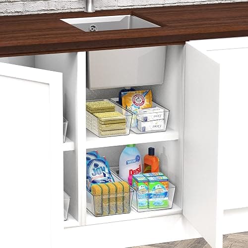 Simple Houseware Pantry Bins Storage Organizer, 8 Packs (4 Medium & 4 Large) thumbnail 6