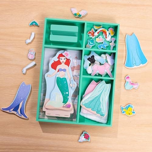 Melissa & Doug Disney Princess Ariel Magnetic Dress-Up Wooden Doll Pretend Play Set (30+ Pieces) thumbnail 9