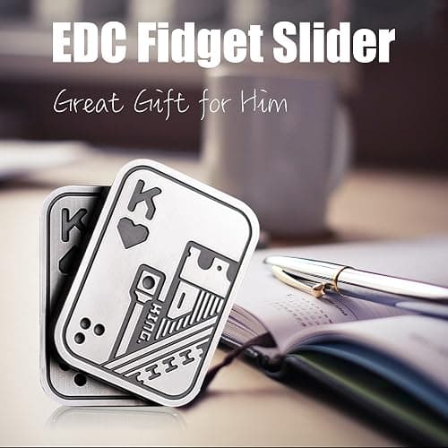 New Decompression Metal Poker Fidget_Slider，Manually Rotate Adult Office Decompression Toys to Relieve Pressure, Tabletop Toys for Adults, （KK） thumbnail 3
