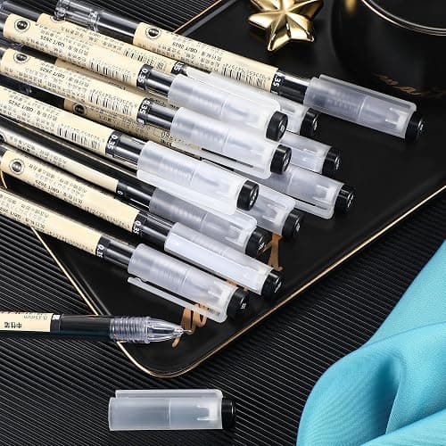 Chinco 12 Pieces 0.35 mm Black Gel Ink Pen Japanese Stationery Extra Fine Chinese Ballpoint Pen for Office School Korean Stationery Supply thumbnail 4