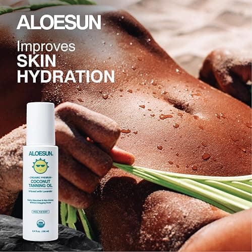 ALOESUN Organic Coconut Tanning Oil Spray Infused with Organic Lavender Oil | Natural Deep Tanning Accelerator | Moisturizing & Hydrating Tan | Non-Greasy | Vegan & Cruelty-Free | Travel Size 3.4 Oz | Organic, Coconut, Non-Greasy, Vegan, Cruelty-Free thumbnail 4
