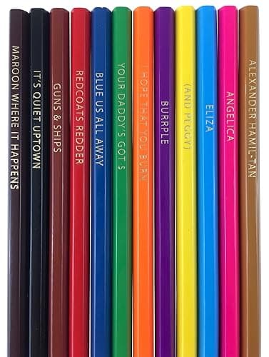 Theatre Nerds Hamiltones Colored Pencils Set - 12 Hamilton Musical Parody Pencils thumbnail 3