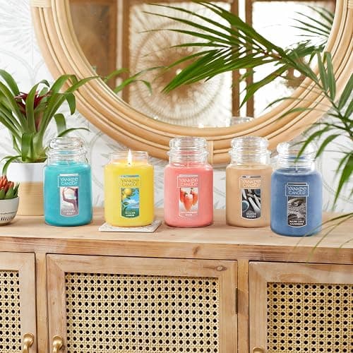 Yankee Candle Warm Luxe Cashmere Scented Classic 22oz Large Jar Single Wick Aromatherapy Candle Over 110 Hours of Burn Time Quality Paraffin Grade Wax Hand Straightened Wick thumbnail 5
