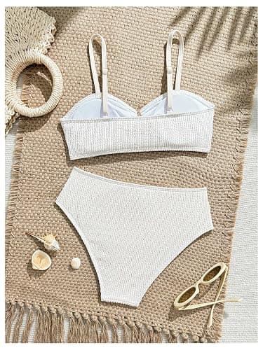 RoseSeek Girl's 2 Piece Padded Bathing Suit Wireless Starfish Swimsuit Spaghetti Strap Vacation Beachwear Set thumbnail 2