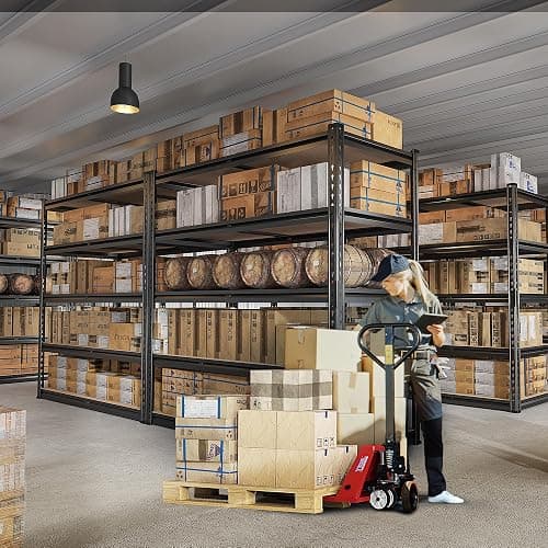 REIBII 2500LBS Garage Shelving 72''H Storage Shelves 40" W Metal Shelving 5 Tier Metal Shelves Adjustable Pantry Shelf for Closet Pantry Basement Kitchen Warehouse 72" H x 40" W x 20" D thumbnail 6