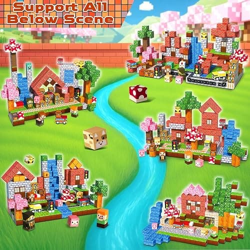 300 PCS Magnetic Blocks - Magnetic Building Block for Kids Ages 4-8 8-12, Creative Construction Stacking Magnet Block Sets, Magnet Cubes Building Toy for Girl Boy Age 3+ Christmas Birthday Gift thumbnail 3