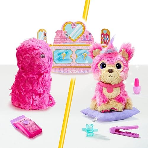 Little Live Scruff-A-Luvs Cutie Cuts: Shave, Reveal and Style, Plush Rescue Pet - Pink Puppy thumbnail 2