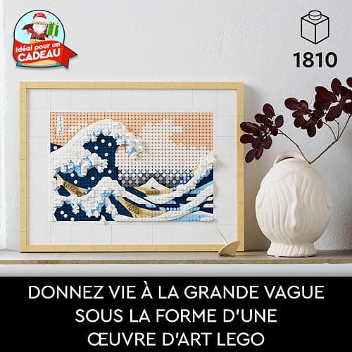 LEGO ART Hokusai – La Grande Vague, Set de Décoration Murale Japonaise, Tableau Océan, Loisir Créatif pour Adultes, Intérieur DIY, Décor Bureau 31208 thumbnail 3