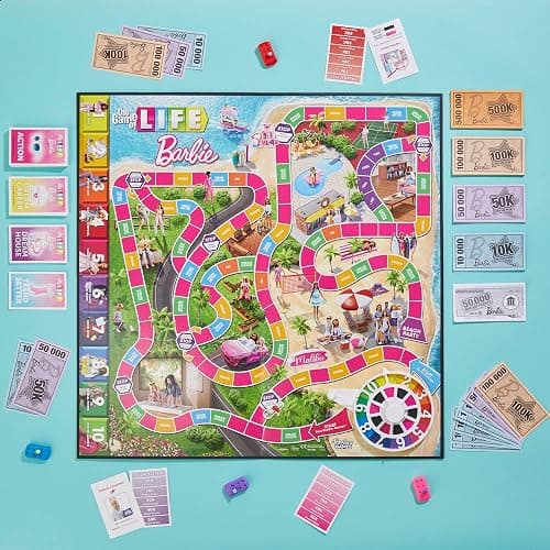 Hasbro Games The Game of Life: Barbie Edition Board Game | Ages 8+ | 2 to 4 Players | Fun Family Games for Kids and Adults | Kids Gifts (Amazon Exclusive) thumbnail 4