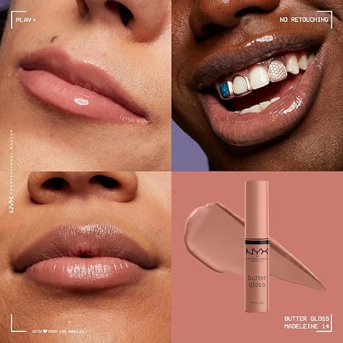 NYX PROFESSIONAL MAKEUP Butter Gloss, Non-Sticky Lip Gloss - Madeleine (Mid-Tone Nude) thumbnail 3