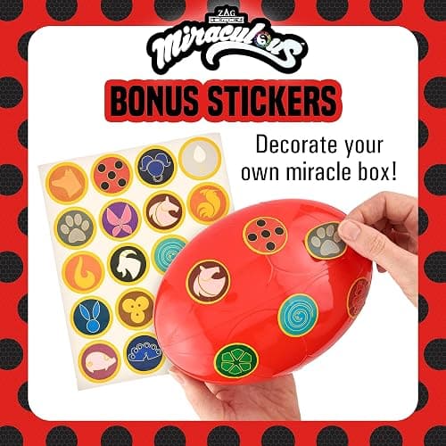 Miraculous 13pc Surprise Miracle Box -Zag Heroez Themed Ladybug and Cat | Noir Toys Surprise with Stickers For Kids, Treasure Prizes, Birthday Favors thumbnail 5