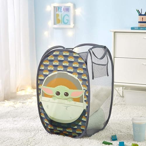 Star Wars, The Mandalorian Pop Up Hamper Featuring The Child with Durable Carry Handles, 24" H x 23" W X 2" CM thumbnail 2