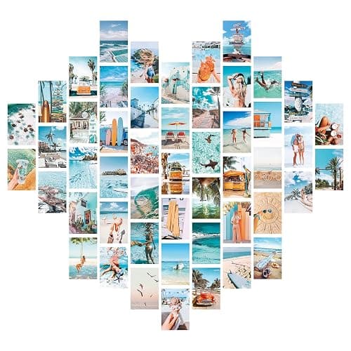 TAOLIN QING Beach Wall Collage Kit Aesthetic Pictures, 50 Pcs 4x6 Inch, Summer Beachy Room Decor Collage Print Kit, Cute Bedroom Decor for Teen Girls (Beach) thumbnail 6