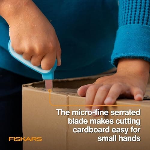 Fiskars 5" Kids Cardboard Creator, Safer Cardboard Cutting Tool thumbnail 5