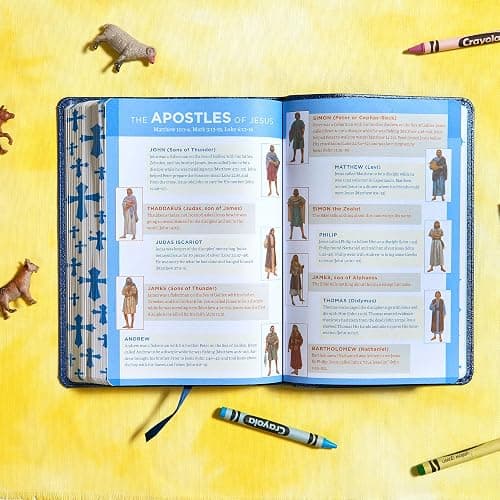 KJV Kids Bible, Royal Blue LeatherTouch, KJV Holy Bible, Red Letter, Presentation Page, Study Helps for Children, Full-Color Inserts and Maps, Easy-to-Read Bible MCM Type thumbnail 6