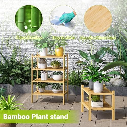 BMOSU 2-Tier Bamboo Small Shoe Rack Premium Stackable Shoe Shelf Storage Organizer for Hallway Closet Living Room Entryway Organizer(Natural) thumbnail 7