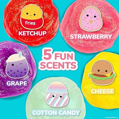 Original Squishmallows Ultimate Compounds Set, 25-Pack, Scented Glitter Slimes, Slime Party Favors for Kids, Slime Bulk, Kids Party Favors Goodie Bags, Mini Squishmallows, Mini Slime, Sludge Toys thumbnail 4