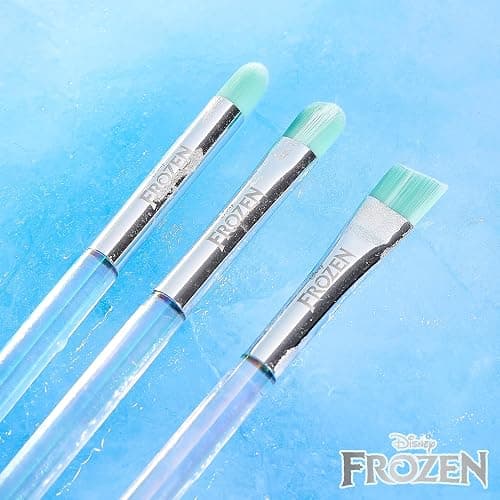Disney Frozen 7PC Premium Makeup Brush & Blender Set, All-over, Highlighter, Concealer, and Eyeshadow Brush, 2 Beauty Blender Sponges for women and girls by Belle Maison thumbnail 7