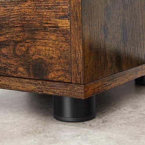 VASAGLE Bathroom Cabinet, Storage Cabinet, Tower with 3 Drawers, Cupboard, 3 Levels, Column, 30 x 30 x 80 cm, for Bathroom, Living Room, Bedroom, Kitchen, Rustic Brown BBK150X01 thumbnail 5