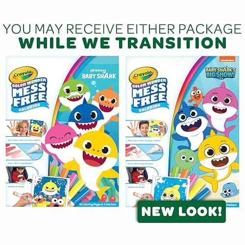 Crayola Baby Shark Color Wonder Pages, Mess Free Coloring for Toddlers, Coloring Activity, Travel Activities, Toddler Toys & Gifts, 3+ thumbnail 4