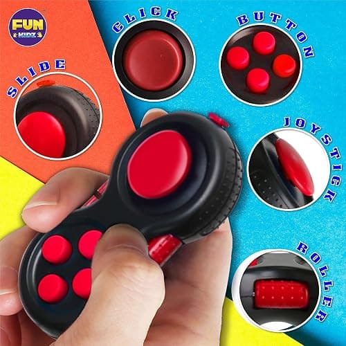 Fidget Box for Girls Boys, FunKidz Mystery Sensory Fidget Pack Toys for Stress Relief Kids Party Favors Gift Classroom Prizes Travel Camping with Portable Case thumbnail 4