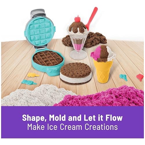 Kinetic Sand Scents, Ice Cream Treats Playset with 3 Colors Scented Play Sand & 6 Tools, Sensory Toys, Holiday Gifts & Stocking Stuffers for Kids Ages 3 and up thumbnail 3