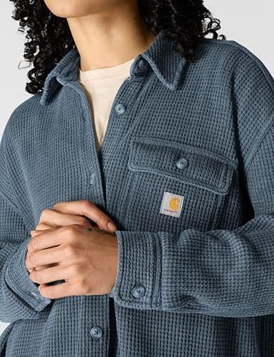 Carhartt Women's Oversized-fit Heavyweight Waffle Knit Shirt thumbnail 5