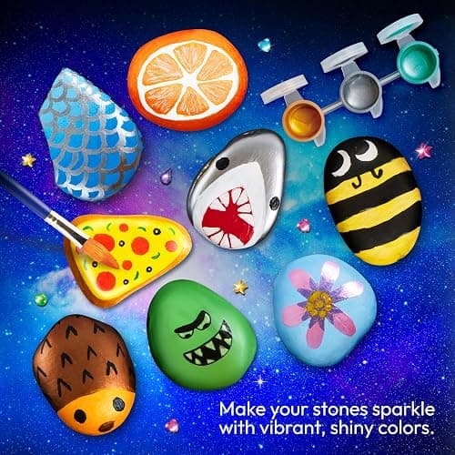 Rock Painting Kit- Glow in The Dark Rock Kit, Arts and Crafts for Kids Ages 6-12, Art Supplies Toy, Kids Craft Paint Kits, Arts & Crafts for Boys Girls Birthday Party Gift Toy thumbnail 6